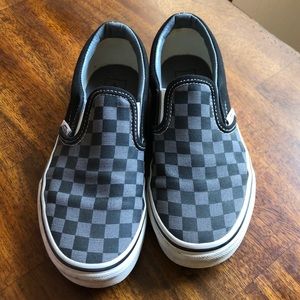 teal checkered vans kids